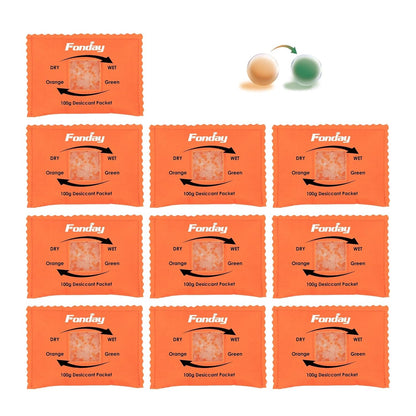 500g x 2 packs Fonday Rechargeable Silica Gel Car Dehumidifier Fast Reactivate Desiccant Bags, Large for Gun Safe Closet Basement Garage Storage Moisture Absorber