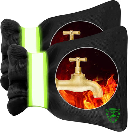 2Pack Outdoor Faucet Covers for Winter, 6.7" W x 8.3" H Hose Bib Covers | Reusable Insulated Spigot Cover for Freeze Protection, Waterproof and with Reflective Strips