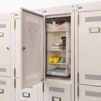 StorageWorks Hanging Closet Organizer, 3-Shelf Hanging Closet Shelves with Top Shelf, 15 ¾"W x 12" D x 31" H, Extra-Large Space, Ivory White