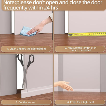 KNEELISA 39" Black Under Door Draft Stopper Exterior,Bottom Door Sweep Sound Proofing,Soundproofing Noise Blocker,Gap Filler Soundproof Seal Strip