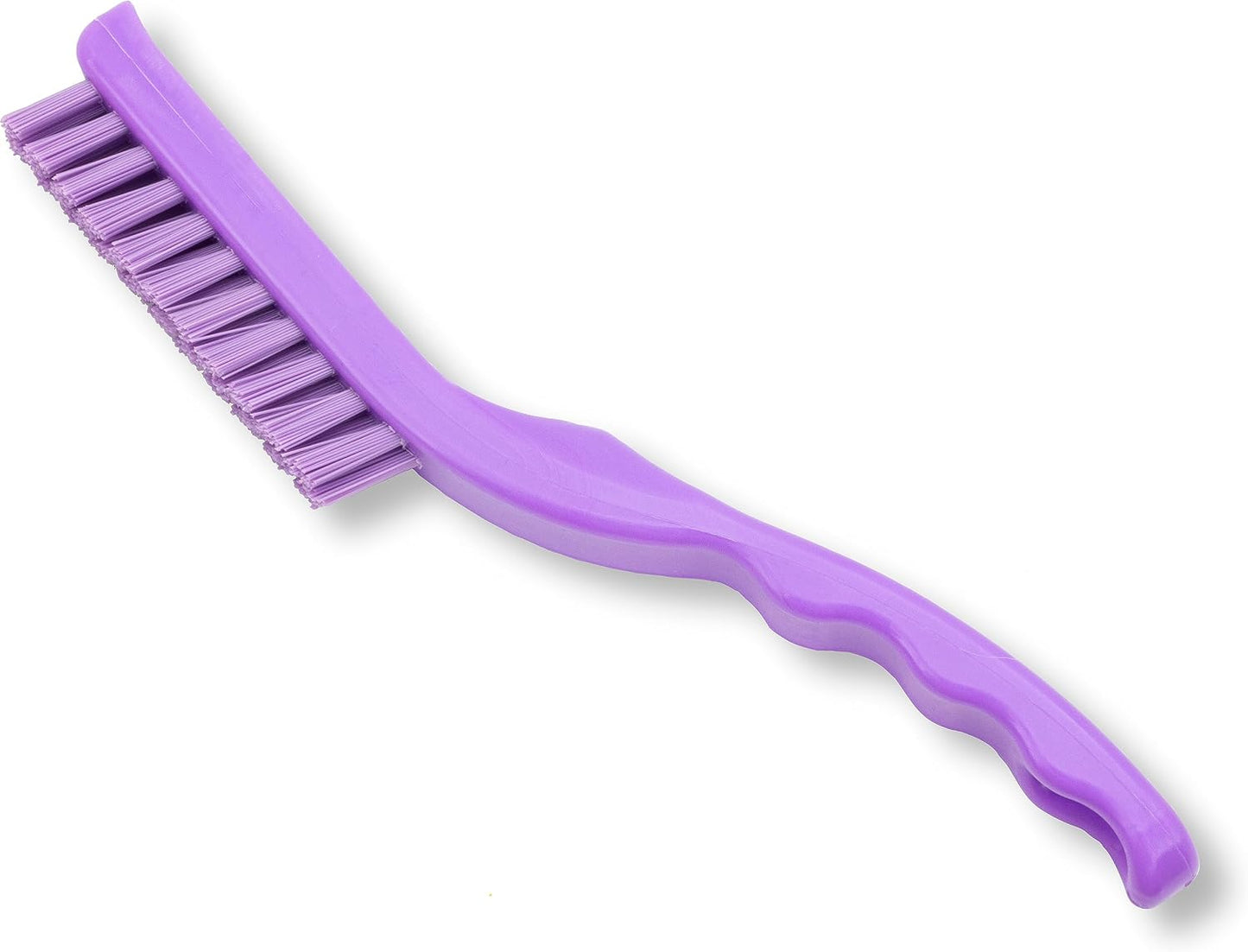 SPARTA Flo-Pac Grout Brush with Nylon Bristles, Scrubber with Handle for Bathroom and Kitchen Tile, 8", White