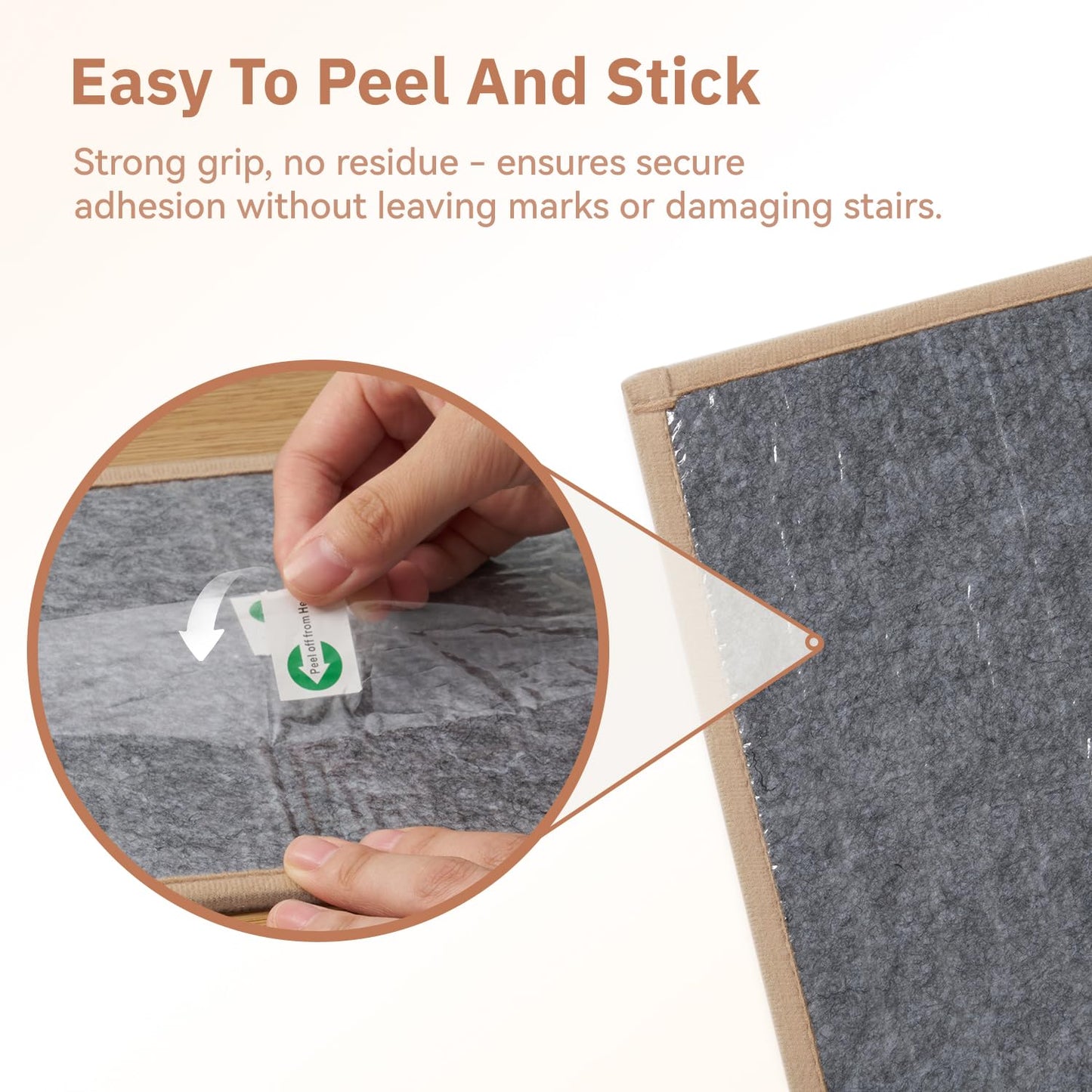 1PC Jute Stair Treads for Wooden Steps-Stairs Carpet Non Slip-Peel and Stick Stair Treads Indoor, Adhesive Staircase Step Treads Residue Free, Durable Natural Stair Runner Rug,8"x30" Beige