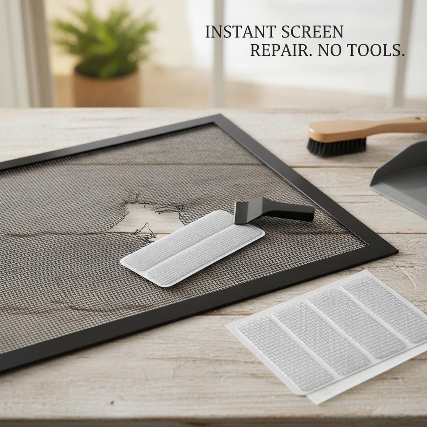 Self-Adhesive Fiberglass Screen Patch Kit for Windows and Doors, No-Frame Removal Repair, Multicolor Mesh Covers