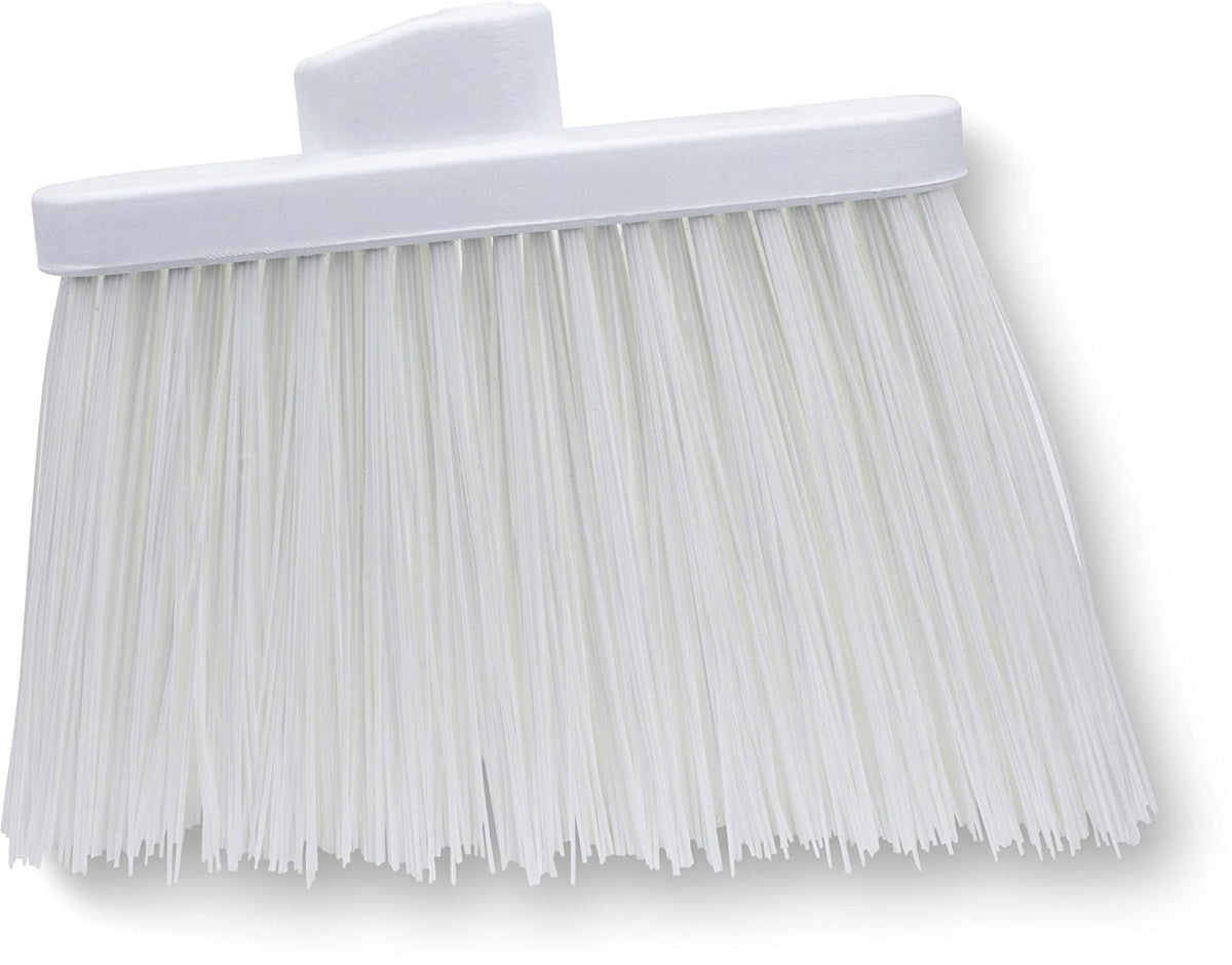 SPARTA Plastic Broom Head, Angled, Un-Flagged for Large Debris Indoor, Outdoor, Home, Restaurant, Lobby, Office, 12 Inches, Green