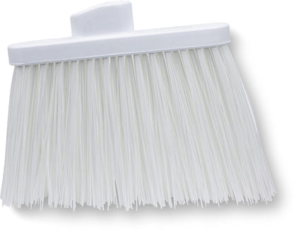 SPARTA Plastic Broom Head, Angled, Un-Flagged for Large Debris Indoor, Outdoor, Home, Restaurant, Lobby, Office, 12 Inches, Green