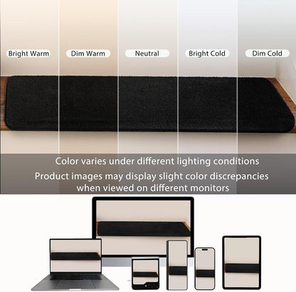 PURE ERA Carpet Stair Treads Ultra Plush 9.5" X 30"Soft Bullnose Indoor Stair Protectors Pet-Friendly Non-Slip Skid Resistant Tape Free Washable Reusable(2 Pieces,Brown)