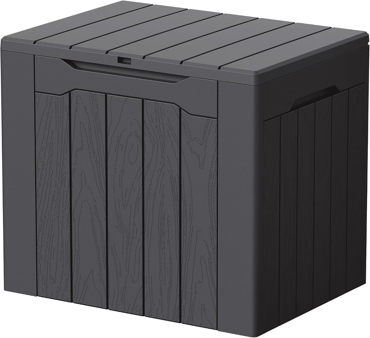 Devoko 100 Gallon Waterproof Large Resin Deck Box Indoor Outdoor Lockable Storage Container for Patio Furniture Cushions Garden Tools (100 Gallon, Black)