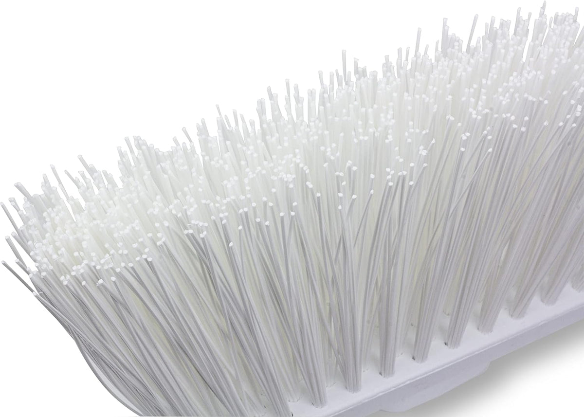 SPARTA Plastic Broom Head, Angled, Un-Flagged for Large Debris Indoor, Outdoor, Home, Restaurant, Lobby, Office, 12 Inches, Green