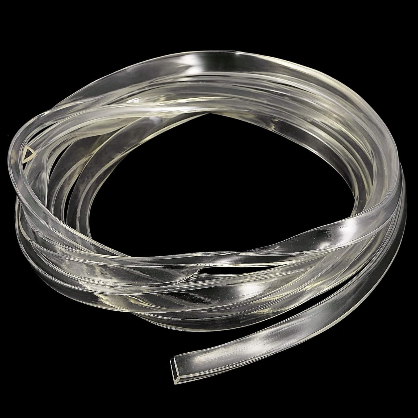 uxcell U Channel Edge Trim, 4.9ft Length Soft Rubber Guard Seal Strip Edge Protector Fit for 1-2mm Edge, (9/32" W x 5/32" H) Clear