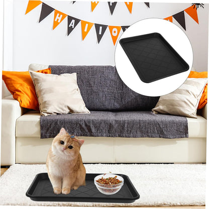Multi-Functional Boot Tray for Entryway Waterproof Plastic Shoe Mat Raised Edges for Pets and Sundries Storage Large Capacity Design