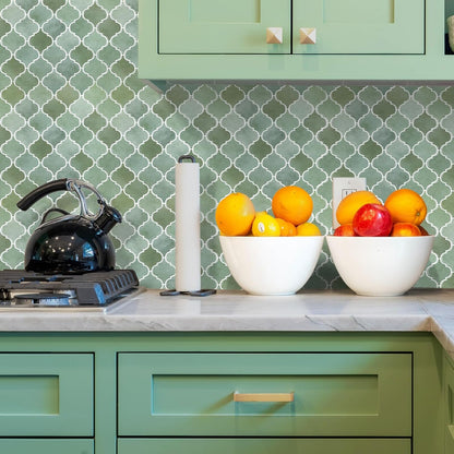 Arabesque Peel and Stick Backsplash for Kitchen, Thicker Design 3D Self Adhesive Wall Tiles, 12"x12" Peel and Stick Wall Tiles, Dark Grey 10-Sheet Stick on Tiles for Kitchen and Bathroom.