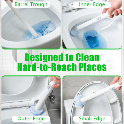 Toilet Bowl Wand Refills for Clorox, Toilet Cleaner Refills,100 Count | Compatible with Clorox Toilet System, Pre-Loaded Cleaner, 3-Layer Scrub Pads, 4X Cleaning Power , Lemon Lavender Scent