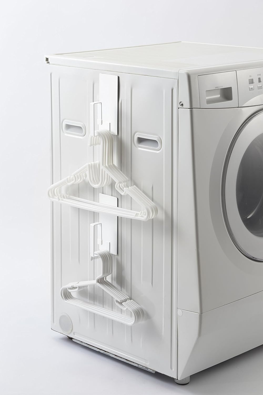 Yamazaki 3623 Magnetic Laundry Hanger Storage Rack, White, Approx. W 2.4 x D 3.3 x H 18.1 inches (6 x 8.5 x 46 cm), Tower, Washing Machine Side, Laundry Hook, Included