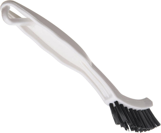 SPARTA Flo-Pac Grout Brush with Nylon Bristles, Scrubber with Handle for Bathroom and Kitchen Tile, 8", White
