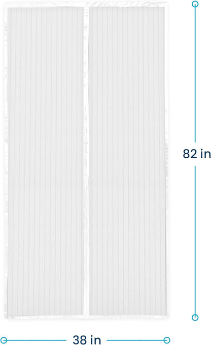 Flux Phenom Magnetic Screen Door - Bugs Out, Breeze in - 9min Install Auto-Sealing Heavy Duty Double Stitched Mesh, 52 Magnets, Hands Free Sliding & Patio Doors Net, Pet & Kid Friendly, 38 x 82 Inch