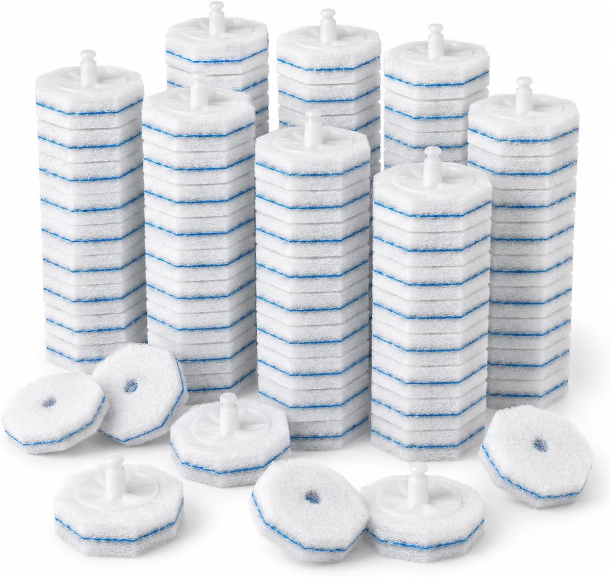 60 Pack Wand Refills Compatible with Clorox Toilet Brushes, Instant Foam Cleaning, Secure Lock No Slipping, Odor Neutralizing, Easy Snap-On Design