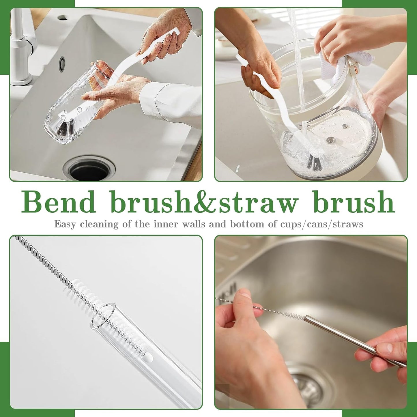15pcs Crevice Cleaning Brush, Hard Bristle Scrub Brushes Tools, Multifunctional Grout Brush for Home, Bathroom, Ktichen, Window and Corners