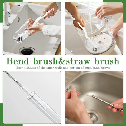 15pcs Crevice Cleaning Brush, Hard Bristle Scrub Brushes Tools, Multifunctional Grout Brush for Home, Bathroom, Ktichen, Window and Corners