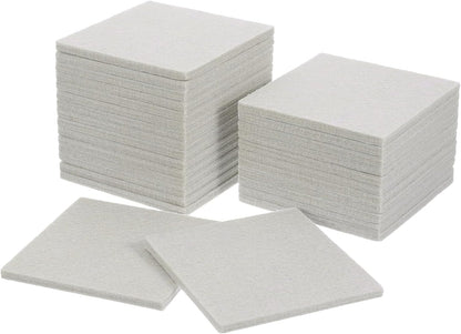 uxcell Furniture Pads, 24Pcs 1.5" - Square Self Adhesive Felt Furniture Pads, Floor Protectors for Furniture Feet Chairs Legs Hardwood Floors (Black)