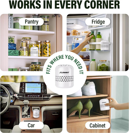Fridge Deodorizer, Baking Soda Alternative for Refrigerator and Freezer, Long-Lasting Odor Eliminator for Smelly Fridge, Compact Kitchen Essential for Home, Apartment and RV