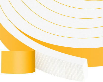 Upgraded Strong Adhesive Foam Weather Stripping Door Seal Insulation Tape for Insulating Door,Window, Air Conditioner Noise-Reduction Self Adhesive Sealing Weatherstrip (1 in x 1/2 in x 10 Ft) - Colors B