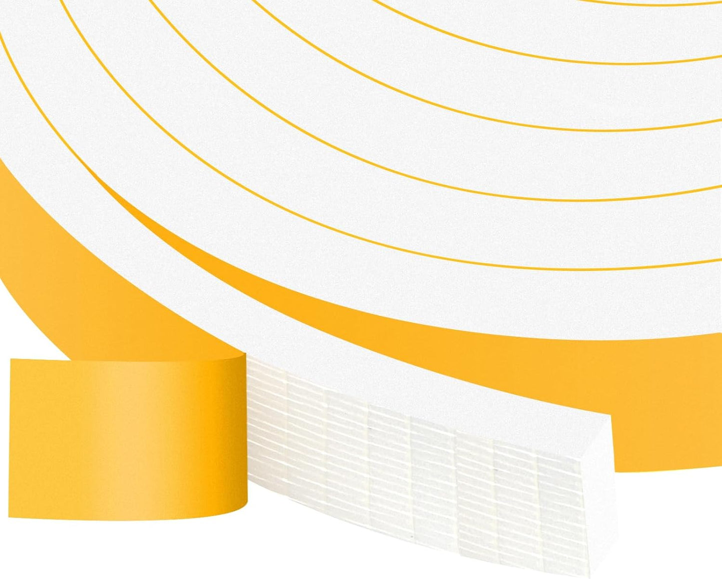 Strong Adhesive Weather Stripping, High Density Weatherproof Weather Stripping Door Seal Strip for Sliding Door, Windows,Noise-Reduction Foam Sealing Strip, White(1/2 in x 1/4 in x 13Ft) - Colors B
