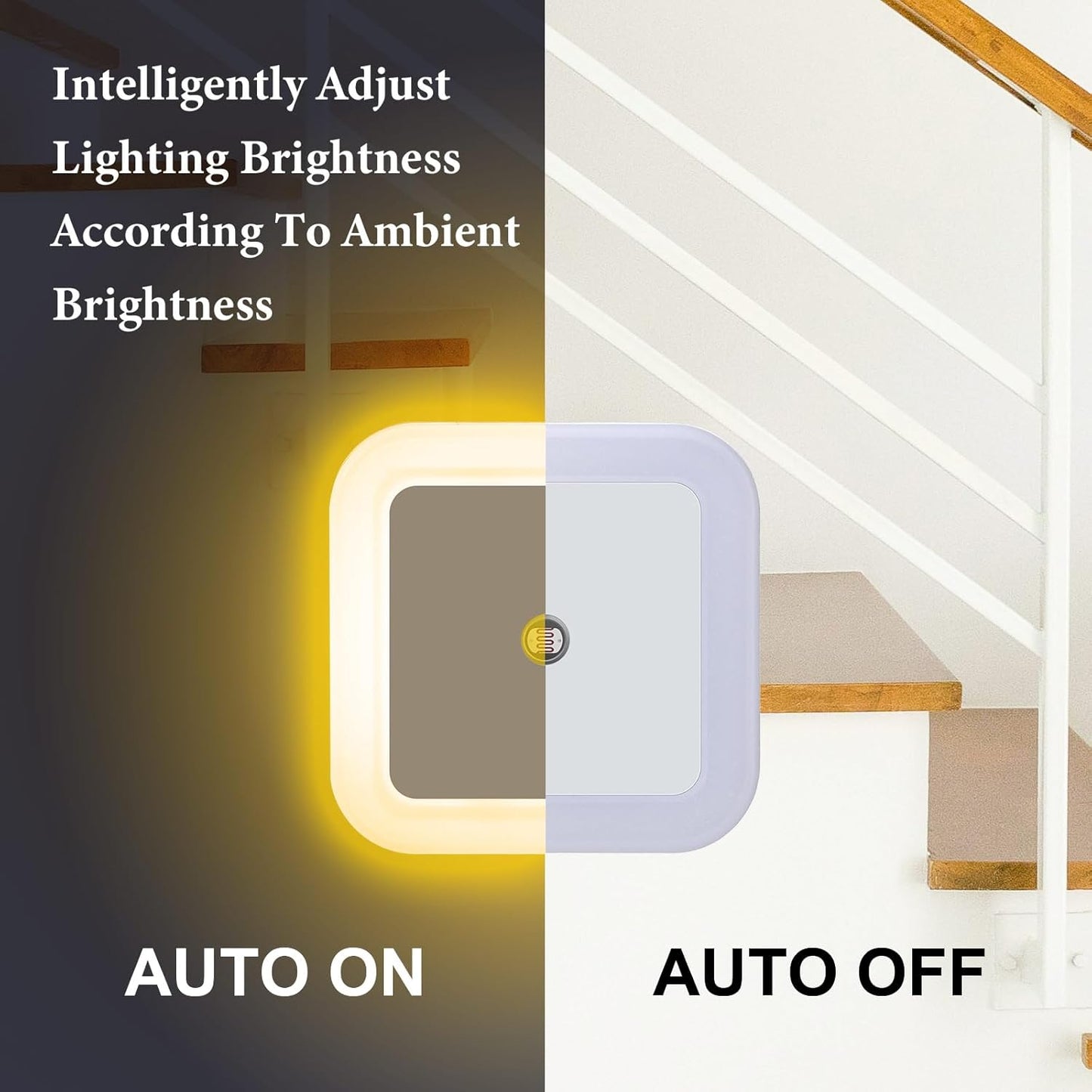 Tuanse 48 Pack LED Night Lights Plug into Wall Smart Sensor Sensor Automatic Night Lamp Nightlights Accessories for Bedroom Bathroom Toilet Stairs Kitchen Hallway(White)