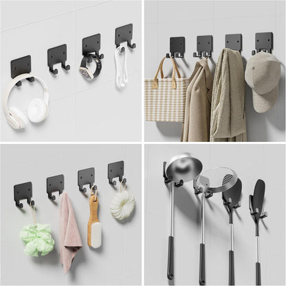 GTK Key Holder for Wall, Key Hooks with 6 Hooks, Wall Mounted Key Holder for Hallway, Self Adhesive Key Rack(White)