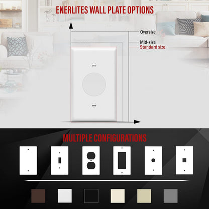 ENERLITES Child Proof Outlet Cover, Self-Closing, Fits Both Duplex and Decorator Outlet, Safety Design, Tamper-Resistant Socket Plug for Receptacle, Size 4.68" x 2.93", 8800-TR, White 6 Pack