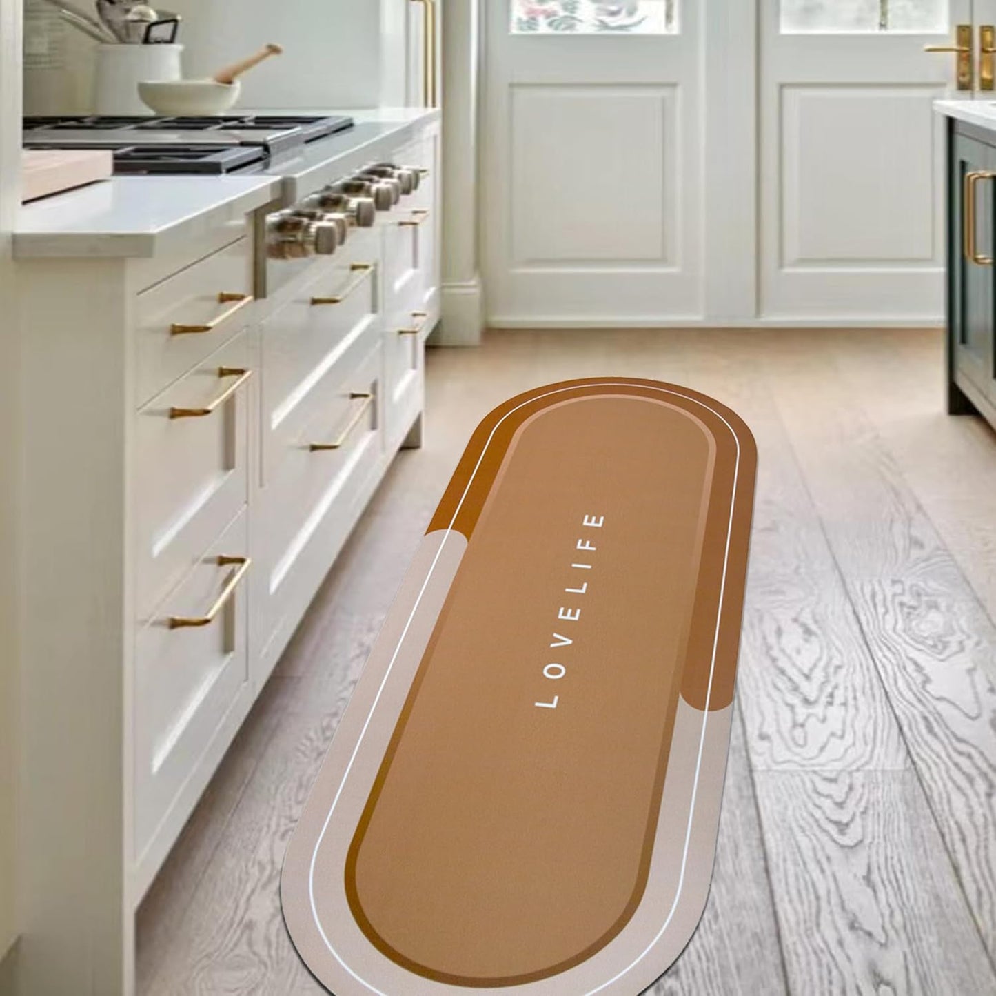 Rubber Bath mats Quick-Drying Non-Slip Bathroom mat Super Absorbent Bath mat Instant Dry Bath mat, Bathroom Rug in Front of The Kitchen Sink, Shower Room, Bathtub, Oval(Grey+16.9x26.7in)