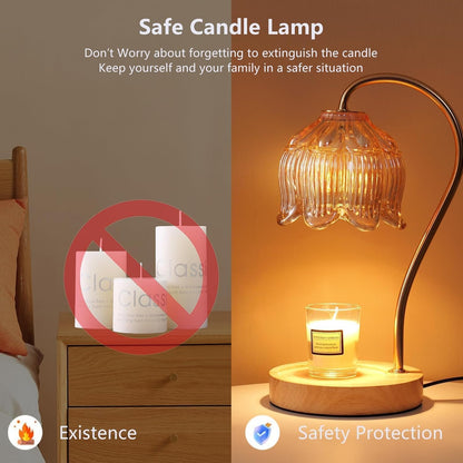 Fragrance Candle Warmer Lamp with 2 Bulbs Electric Candle Warmer with Timer & Dimmer for Home Decor