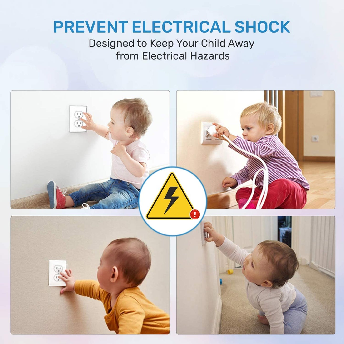 BABY PROOF ME 24 Outlet Covers Baby Proofing, Plug Covers with Removal Tool