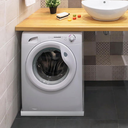 VEVOR 32 x 30 x 2.5 Inch Washing Machine Pan 18 GA Thickness Galvanized Steel Heavy Duty Compact Washer Drip Tray with Drain Hole & Hose Adapter