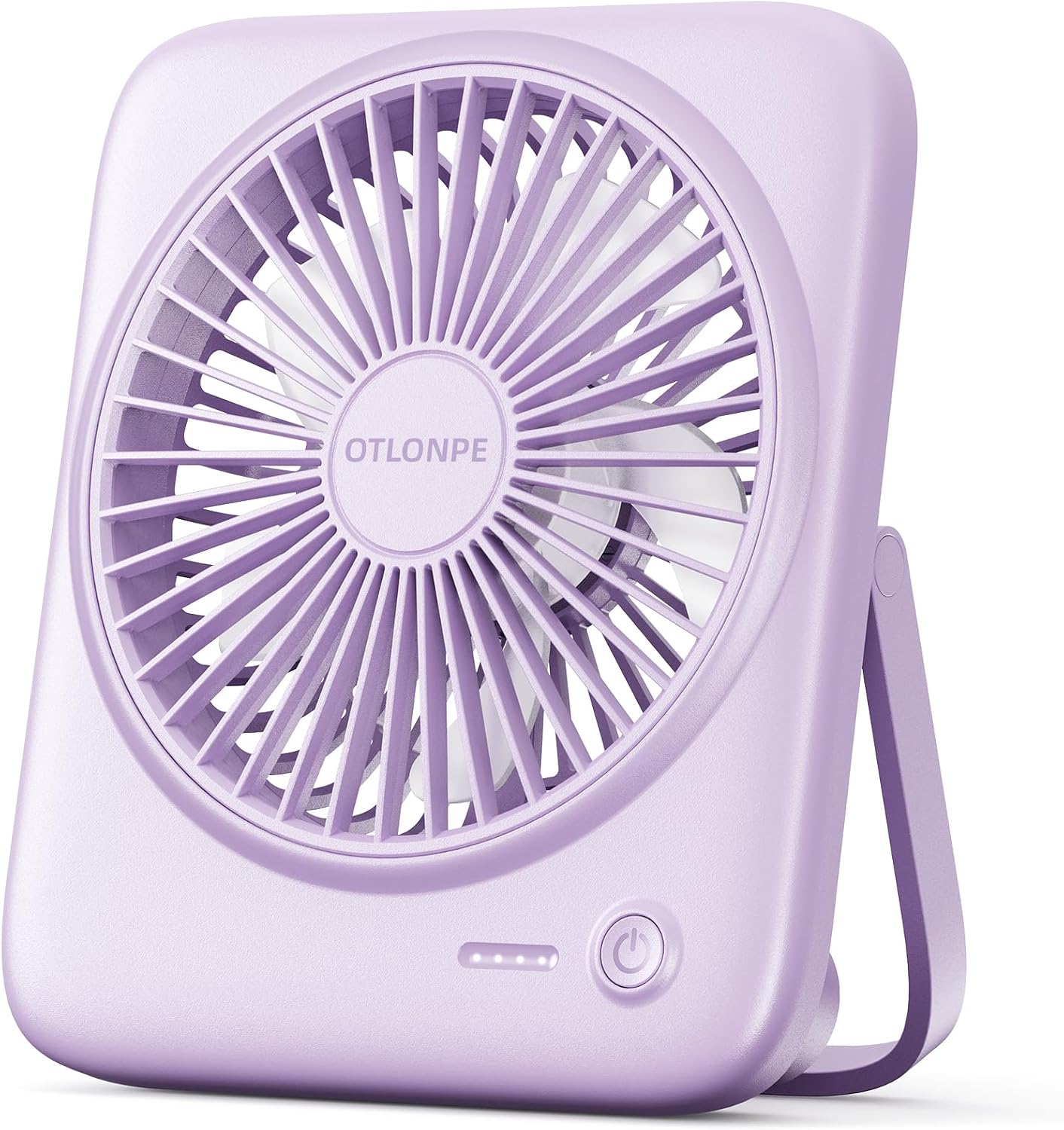 Otlonpe Personal Portable Desk Fan, 4000mAh Small Rechargeable Portable Fan Battery Operated & USB Powered for Travel Sleeping Bedroom Office Home Table, Cordless, Quiet, 4-Speed, 6.5 Inch (Black)