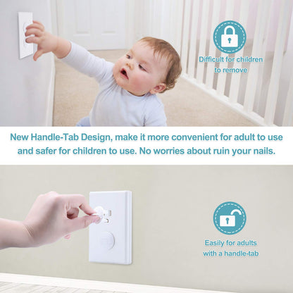 PRObebi Outlet Covers Baby Proofing White - 38 Pack Plug Covers for Electrical Outlets, Child Proof Socket Covers, Baby Safety Products for Home, Office, Easy Insatllation