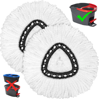 4 Pack Mop Heads Replacements for O-Ceda Easy Wrin Spin System, Microfiber Refills, Easy Cleaning Mop Repalce Head