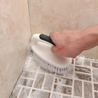 Scrub Brushes for Cleaning Bathtub Scrubber Heavy Duty Scrub Brush with Handle Stiff Bristle Cleaning Brush for Shower, Kitchen, Sink, Bathroom, Floor (Gray)