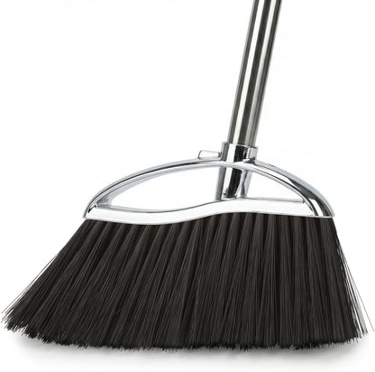 Outdoor Stiff Bristles Angle Broom Heavy Duty Sweeping Patio Broom with Long Handle for Garage Garden Commercial and Industrial