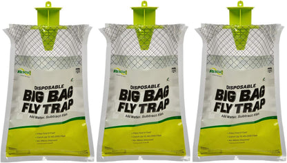 RESCUE! Big Bag Fly Trap – Disposable, Outdoor Use - 3 Traps