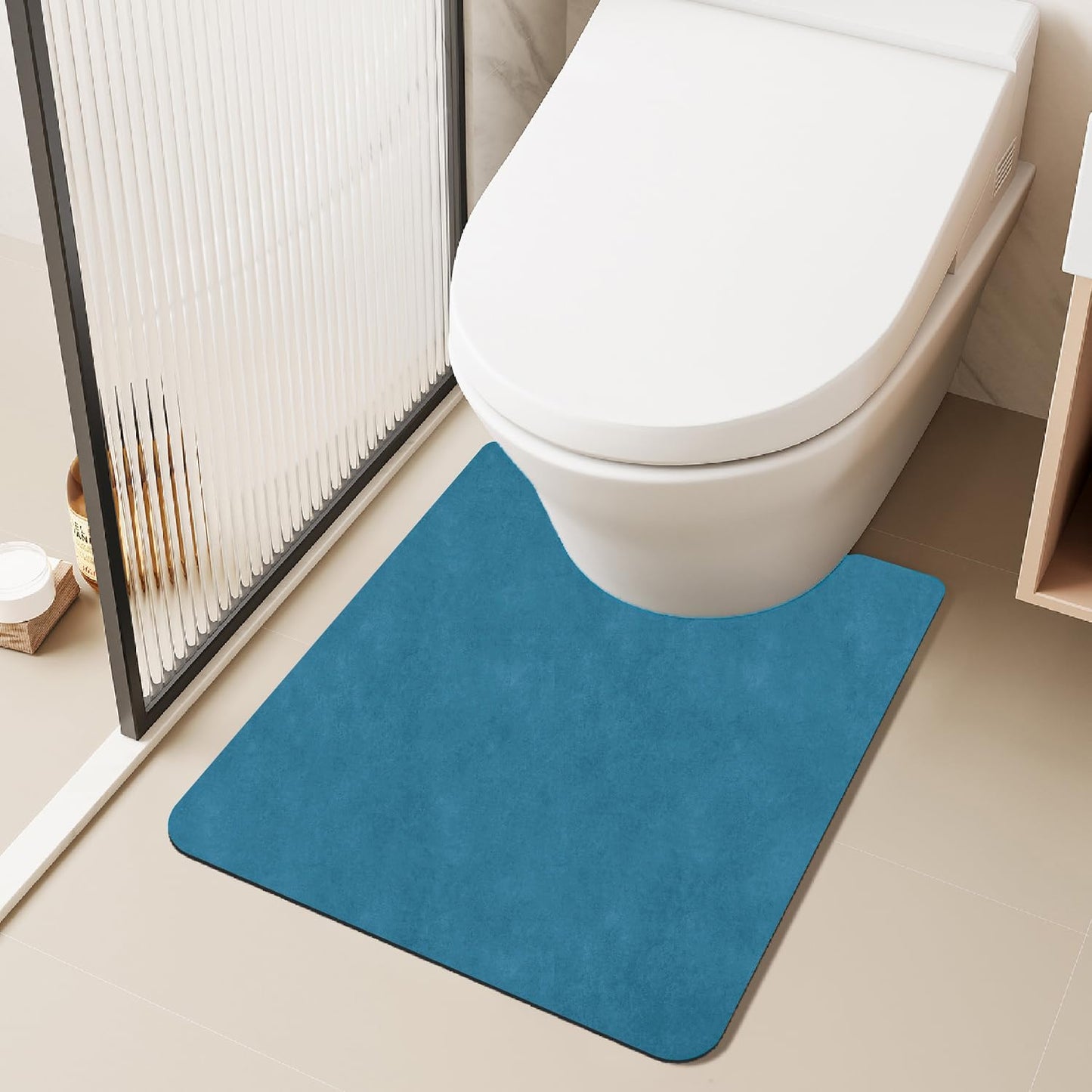 TYUU Bath Mat, Bathroom Rugs Non Slip Washable Thin Absorbent Quick Dry Bath Mat Fits Under Door Bathroom Floor Mat Perfect for Bath, Shower, or Sink 16"x24" Dark Grey