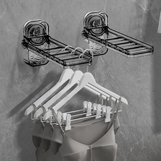 Laundry Drying Rack Wall Mount Clip On Clothes Dryer Bar, 6 Holes, | Clothes Drying Rack for Outdoor Camping, Hotel, Student Apartments, Travel, Hotel Stays, Business Trips, Household