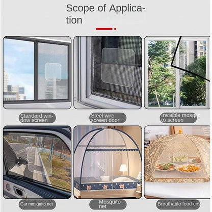 Window Mesh Screen Repair | Self-Adhesive Flexible Patch Tape | Window Screen Replacement Kit | for Patio Porch RV Balcony Tent Camper Apartment