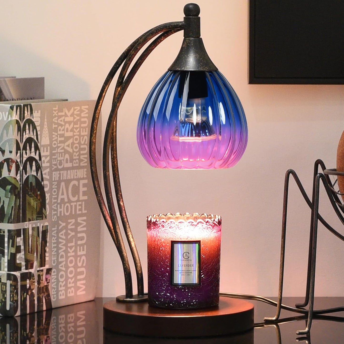 Candle Warmer Lamp with Timer Dimmer - Electric Light Wax Warmer for Jar Candles - Lamp with 2 Bulbs, Unique Birthday Gifts for Women Mom House Warming Gifts New Home Decor