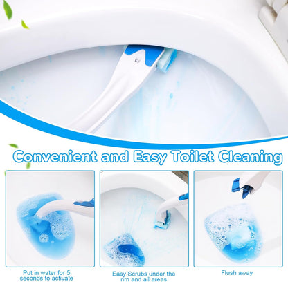 Effacera 48 Count Flushable Toilet Refills, Disposable Toilet Bowl Paper Bulk, Fresh Flushable Toilet Brush Refill Pads for Toilet and Bathroom, Toilet Brush Accessories (No Handle)