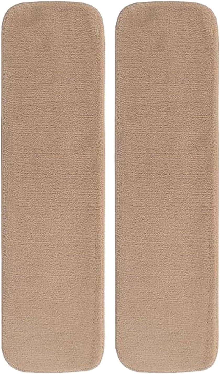 Comfy Collection Stair Tread Treads Indoor Skid Slip Resistant Carpet Stair Tread Treads Machine Washable 8 ½ inch x 30 inch (1 Piece, Beige)