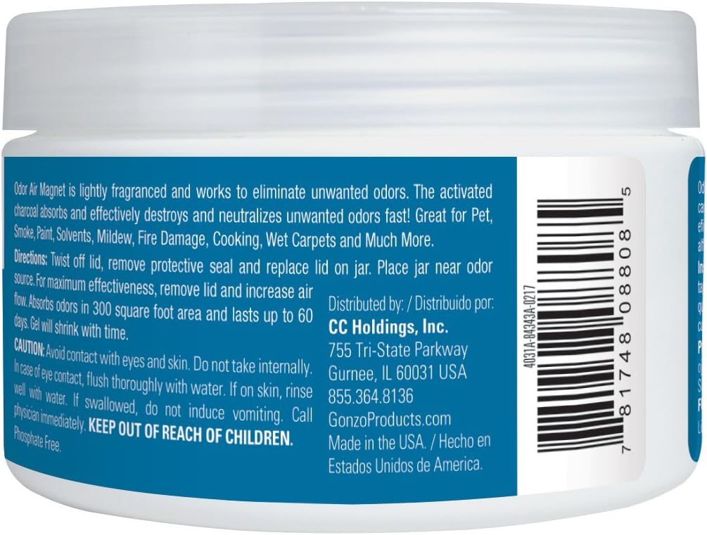 Gonzo Natural Magic Odor Air-Magnet with Activated Charcoal, Odor Eliminator, 14 Oz