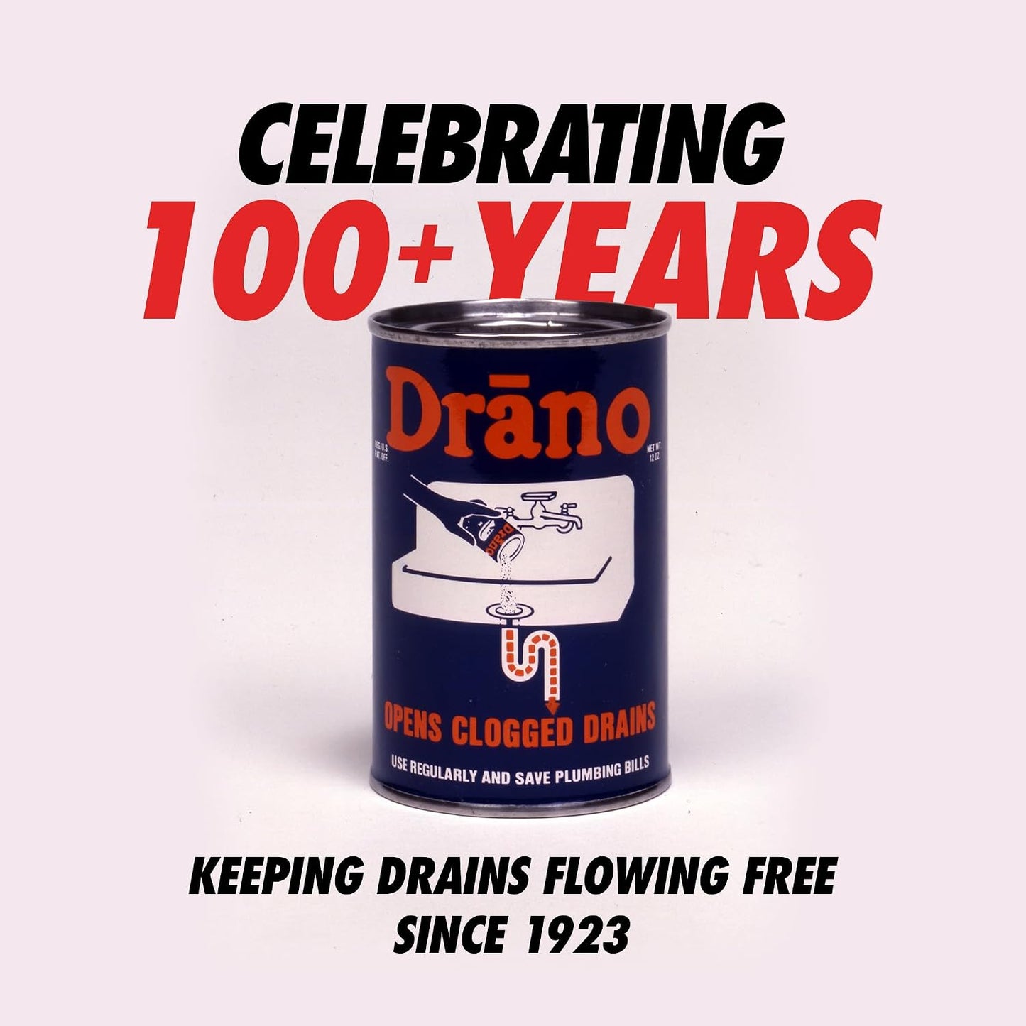 Drano EarlyAction Foamer, Drain Clog Remover & Cleaner, Unclogs Hair, Grease, Soap & Slow Drains, Removes Sources of Odor, Safe for Septic, Pipes, Garbage Disposals, Showers & Sinks, 17 Fl Oz