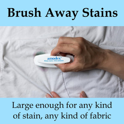 Amodex Laundry Brush for Stains on Clothes, Use with Amodex Stain Remover to Remove Ink, Sharpie, Makeup, and More, Soft Bristled Brush for Stain Removal Even on Delicate Fabrics and Skin