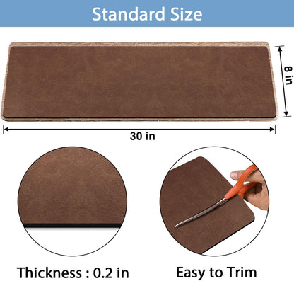 Non Slip Rubber Carpet Stair Treads for Wooden Steps Indoor, 15 Pack Slip Resistant Stair Rug Staircase Step Treads Pads for Pet, Kids and Elderly, Black Marble