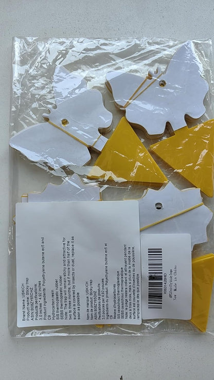 96PCS Fruit Fly Sticky Traps, Gnat Traps Insect Trap for Plants Kitchen Indoor and Outdoor